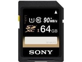 Sony SF64U, 64 GB, SDHC, Klass 10, UHS-I, 90 MB/s, Svart