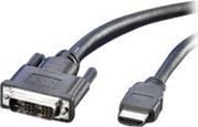 Value DVI - HDMI 1m, 1 m, DVI, HDMI-tyyppi A (vakio), Uros, Uros, Musta