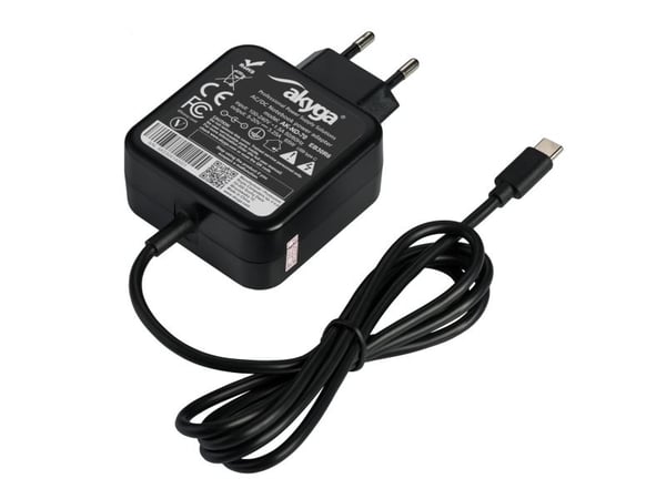 Akyga AK-ND-70 - Strømadapter - AC 100-250 V - 65 watt - svart