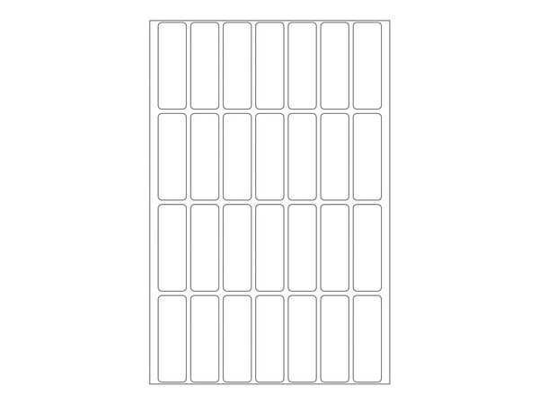 HERMA - Papir - matte - permanent klæbemiddel - hvit - 13 x 40 mm 896 etikett(r) (32 ark x 28) etiketter