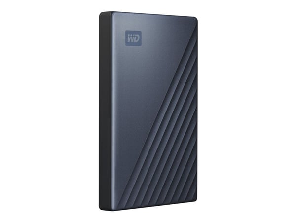 WD My Passport Ultra WDBC3C0020BBL - Harddisk - kryptert - 2 TB - ekstern (bærbar) - USB 3.0 (USB-C kontakt) - 256-bit AES - blå