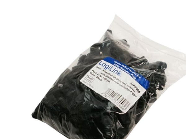 LogiLink MP0006, RJ-45, Sort, 100 stk
