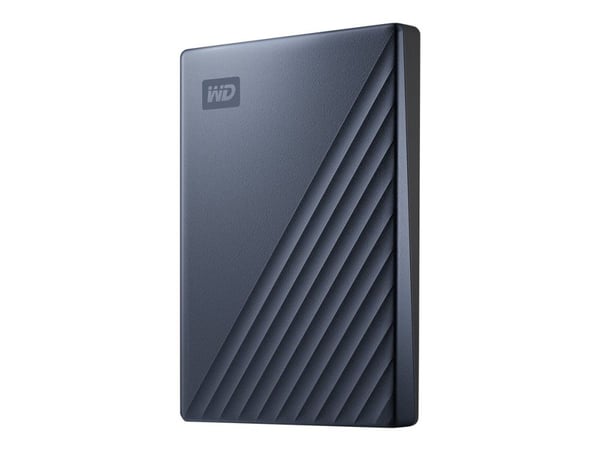 WD My Passport Ultra WDBC3C0020BBL - Harddisk - kryptert - 2 TB - ekstern (bærbar) - USB 3.0 (USB-C kontakt) - 256-bit AES - blå