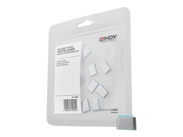 Lindy - USB-C-portblokker - blå (en pakke 10)