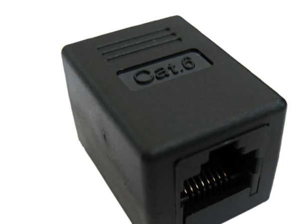 Value RJ-45 Modular Coupler, Cat.6, unshielded, black, Svart