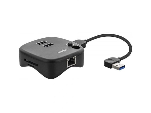 InLine 35392, USB 3.2 Gen 1 (3.1 Gen 1) Type-A, USB 3.2 Gen 1 (3.1 Gen 1) Type-A, MicroSD (TransFlash), SD, 5000 Mbit/s, Svart, Aluminium