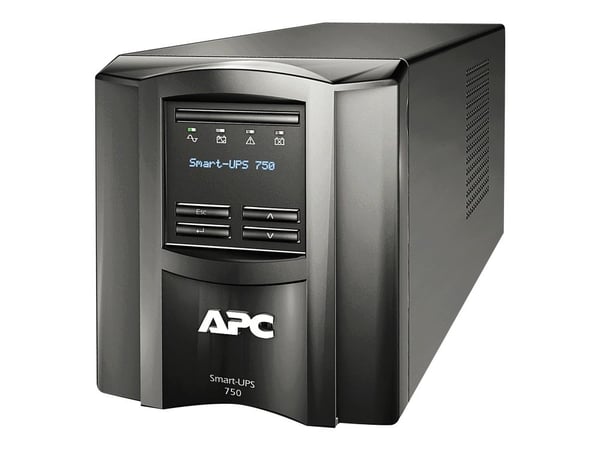 APC Smart-UPS 750VA LCD - UPS - AC 120 V - 500 watt - 750 VA - enkeltfase - Ethernet, RS-232, USB - utgangskontakter: 6 - svart - APC Take-Back - m...