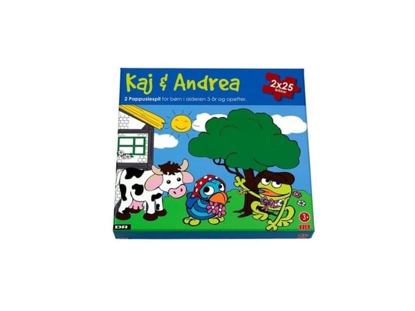 DR puslespill 2 x 25 brikker Kaj og Andrea