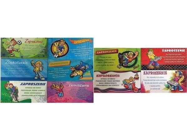 Stamp Invitations Young 10pcs. Mix of patterns Stamp Invitations Young 10pcs. Mix of patterns
