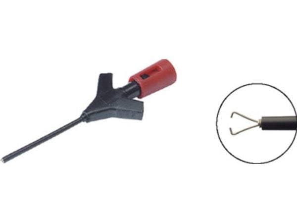 SKS Hirschmann Micro-KLEPS Krokodilleklemme Stik: 0,64 mm CAT I Rød