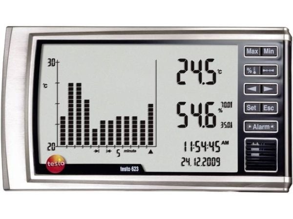 Testo 623, Digitalt, Rektangulær, AA, -10 - 60 °C, -20 - 60 °C, 185 mm
