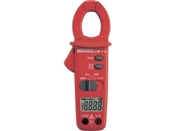 Benning 044062 strømtang hånd-multimeter digital CAT III 600 V visning (counts): 2000