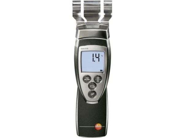 testo 616 Materiaalin kosteusmittari; Mittausalue rakennuskosteus (alue) 0-20 % vol Mittausalue puun kosteus (alue) 0-50 % vol