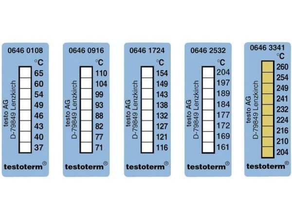 testo testoterm Temperaturmålestrips 116 til 154 °C