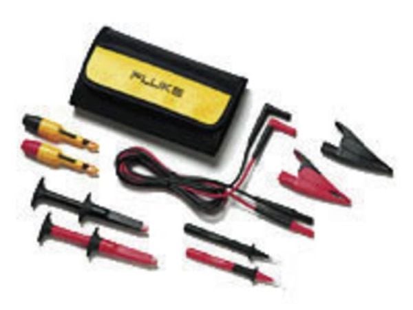 Fluke TLK281-1 Turvatestausjohtosarja [Lamellipistoke 4 mm - Lamellipistoke 4 mm] 1,50 m musta, punainen 1 kpl