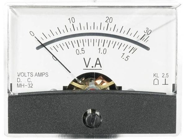 VOLTCRAFT AM-60X46/30V/1,5A dreiespole innebygd måleinstrument 30 V 1,5 A