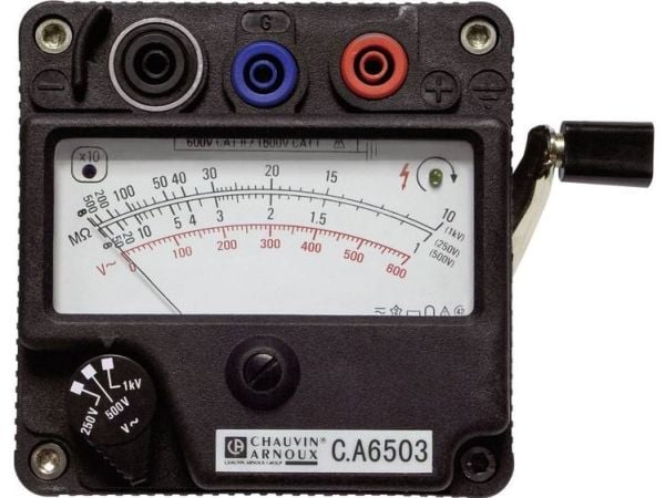 Chauvin Arnoux C.A 6503 Isolationsmåler 250 V, 500 V, 1000 V 5000 MΩ
