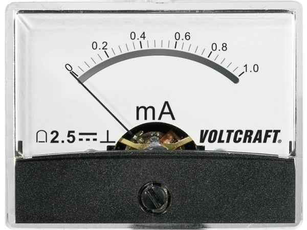 VOLTCRAFT AM-60X46/1MA/DC innfellingsmåleinstrument 1 mA dreiespole