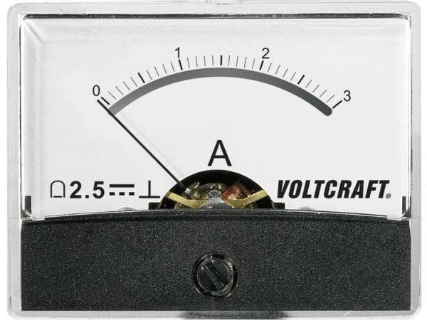 VOLTCRAFT AM-60X46/3A/DC innbyggingsmåleinstrument AM-60X46/3A/DC, 3 A dreiespole