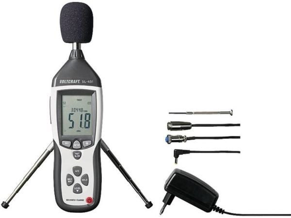 Voltcraft SL-451 støynivåmåler, støy-måler 31,5 Hz - 8 kHz (SL-451)