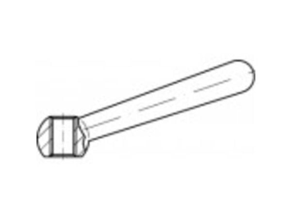 TOOLCRAFT kålformet knotthåndtak stål 105332, 1 stk (Ø) 80 mm