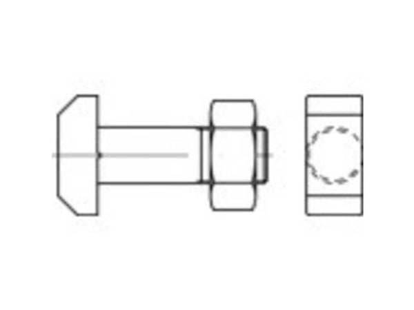 TOOLCRAFT 106220 hammerskruer M20 90 mm DIN 261 stål, 10 stk
