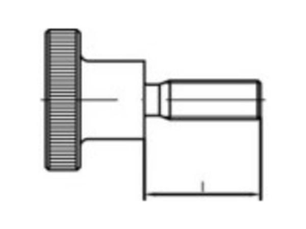 TOOLCRAFT 107485 fingerskrue M4 5 mm DIN 464 stål 50 stk