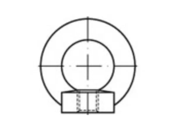 TOOLCRAFT 109442 ringmuttere M16 DIN 582 stål galvanisert 10 stk