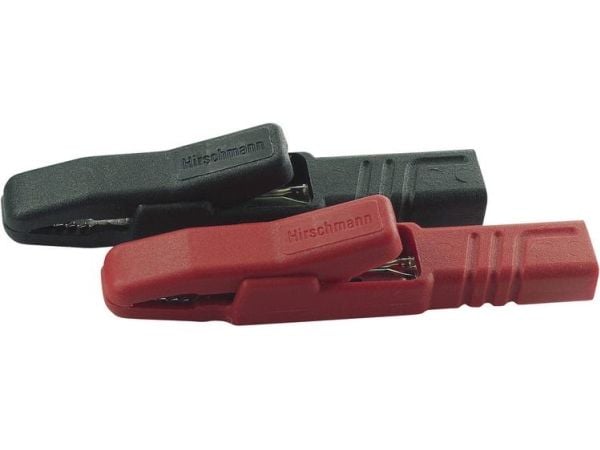 SKS Hirschmann AK 2 S Set Crocodile Leg Set Connector 4 mm CAT I Black, Red