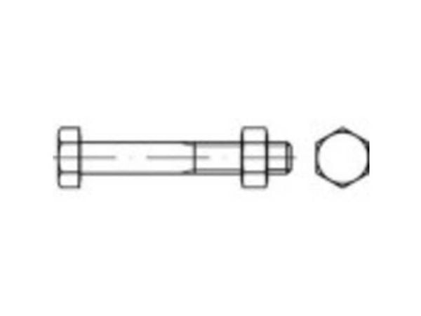TOOLCRAFT 110999 Sekskantskrue M30 360 mm utvendig sekskant DIN 601 stål galvanisert 1 stk