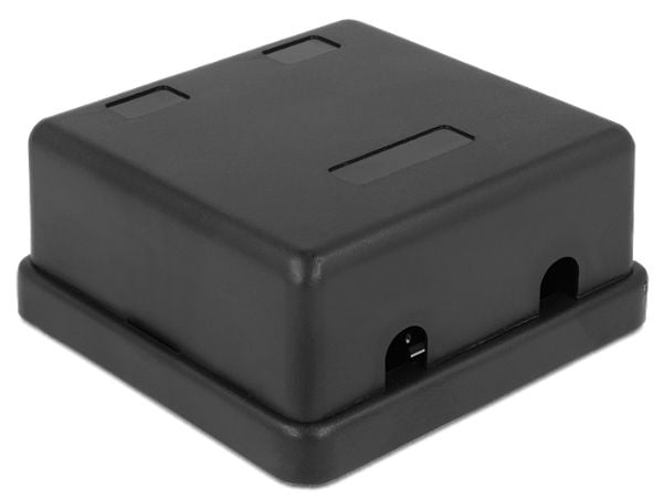 Delock Keystone Surface Mounted Box - Kotelo modulaarisella insertillä - musta - 2 porttia