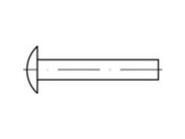 TOOLCRAFT 112354 flat runde nagler 4 mm x 10 mm stål 1000 stk