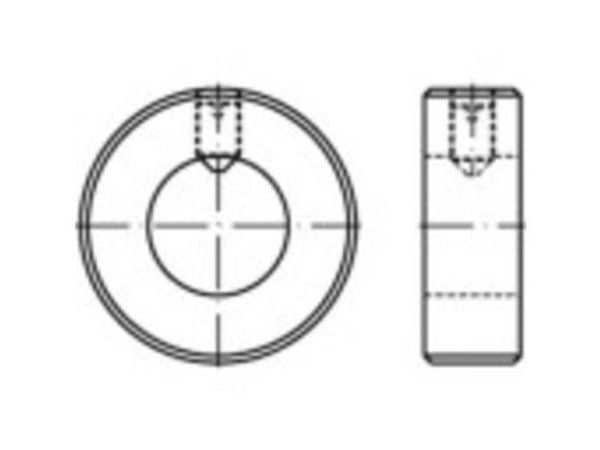 TOOLCRAFT 112384 akselmansjett utvendig diameter 16 mm M4 DIN 705 stål 25 stk