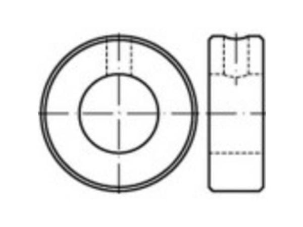 TOOLCRAFT 112451 akselring utvendig diameter 40 mm M8 DIN 705 stål 10 stk
