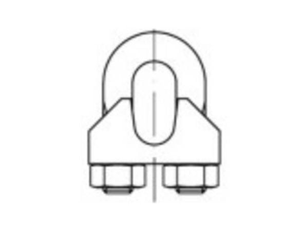 Wireklemme 6,5 mm M5 stål galvanisert TOOLCRAFT 112508 (100 stk.)