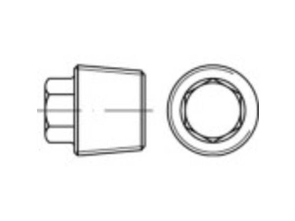 TOOLCRAFT 112756 låseskruer M24 utvendig sekskant DIN 909 stål 25 stk.