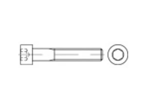 TOOLCRAFT 113780 planskruer M6 30 mm innvendig sekskant DIN 912 stål galvanisert 500 stk