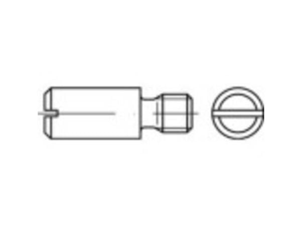 TOOLCRAFT skulderskrue M4 6 mm spor DIN 927 stål 100 stk