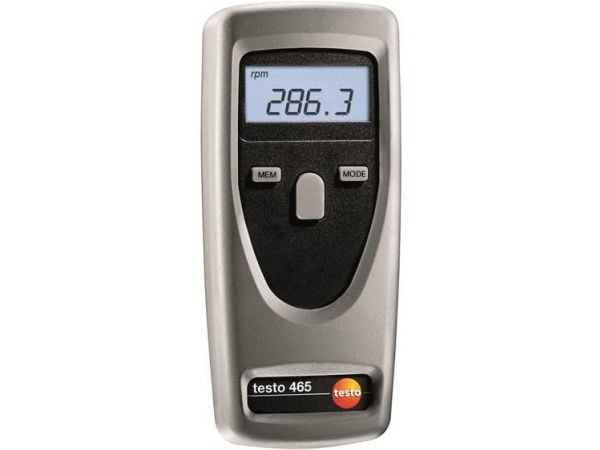 Testo 0563 0465, Kannettava, Kontaktiton, 1 - 99999 RPM, Musta, Harmaa, 0,02%, LCD