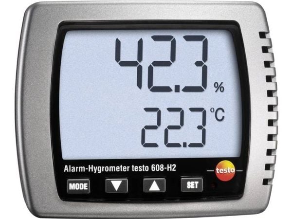 Testo 608-H2, Digitalt, Rektangulær, 6F22, 9 V, -10 - 70 °C, -40 - 70 °C
