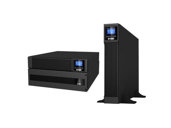 EVER Powerline RT Plus 6000 - UPS (rackmonterbar/ekstern) - AC 230 V - 6000 watt - 6000 VA - enkeltfase - uten batteri - RS-232, USB - utgangskonta...