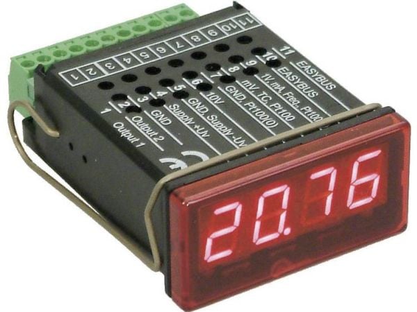 Greisinger GIA 20 EB universal kontaktpaneldisplay/regulator - 48 x 24 mm (GIA 20 EB-028), innbyggingsmål 46 x 22 mm
