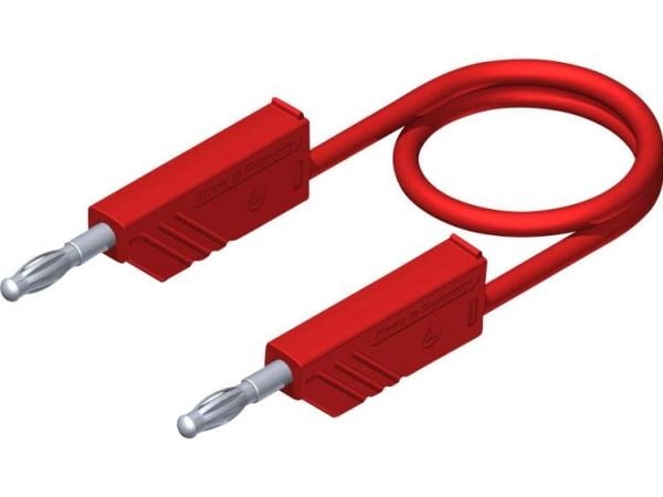 SKS Hirschmann CO MLN 150/2,5 Prøveledning [Lamelstik 4 mm - Lamelstik 4 mm] 1.50 m Rød