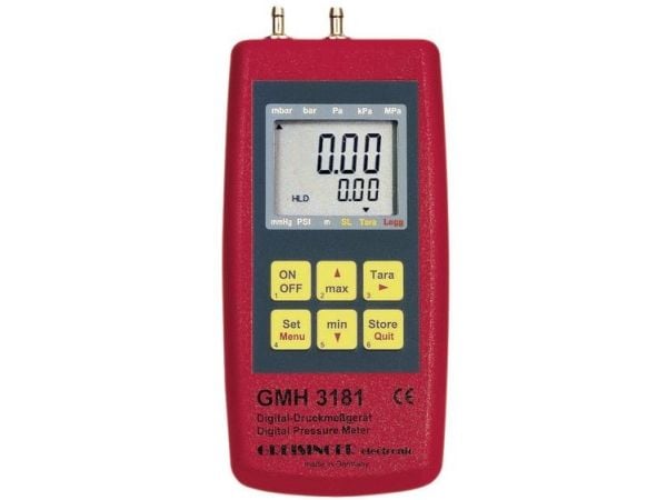 Greisinger GMH 3181-01 trykkmålingsutstyr lufttrykk, ikke-aggressive/korrosive gasser -0,001 - 0,025 bar