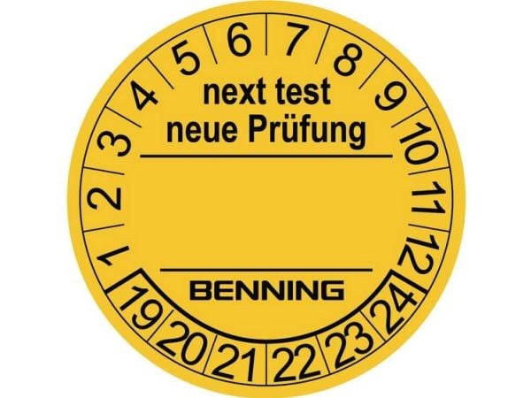 Benning gul folie selvklebende (Ø x L) 30 x 30 mm 300 stk