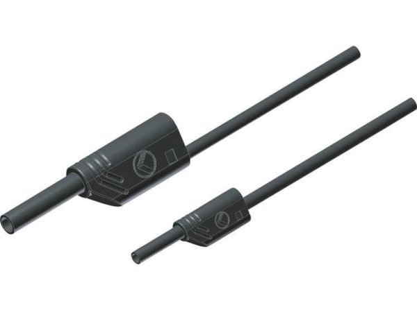 SKS Hirschmann MAL S WS 2-4 100/1 Säkerhetsprovledning [Lamellanslutning 4 mm - Lamellanslutning 2 mm] 1,00 m Svart 1 st