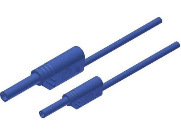 SKS Hirschmann MAL S WS 2-4 100/1 Turvatestausjohto [Lamellipistoke 4 mm - Lamellipistoke 2 mm] 1,00 m Sininen 1 kpl 1 kpl