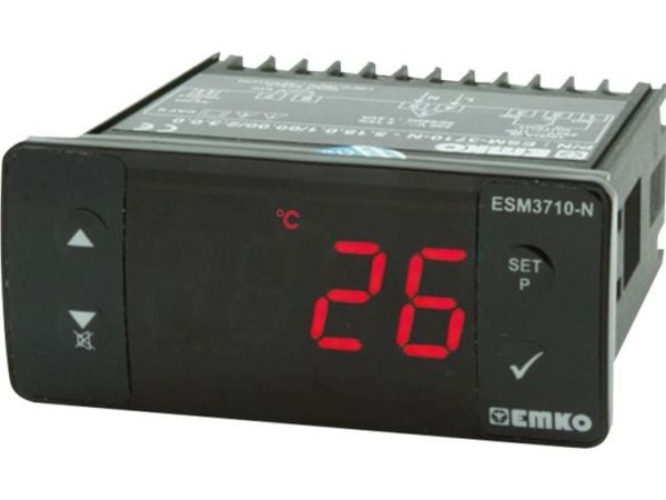 Emko ESM-3710-N 2-pisteohjaus Lämpötilansäädin J 0 - 800 °C Rele 16 A (L x S x K) 65 x 76 x 35 mm