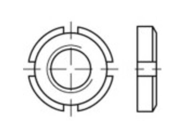 TOOLCRAFT låsemuttere M140 28 mm DIN 981 stål (1 stk)