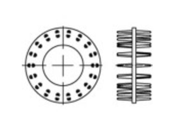 TOOLCRAFT Teräslevy kuumasinkitty 135733 50 kpl